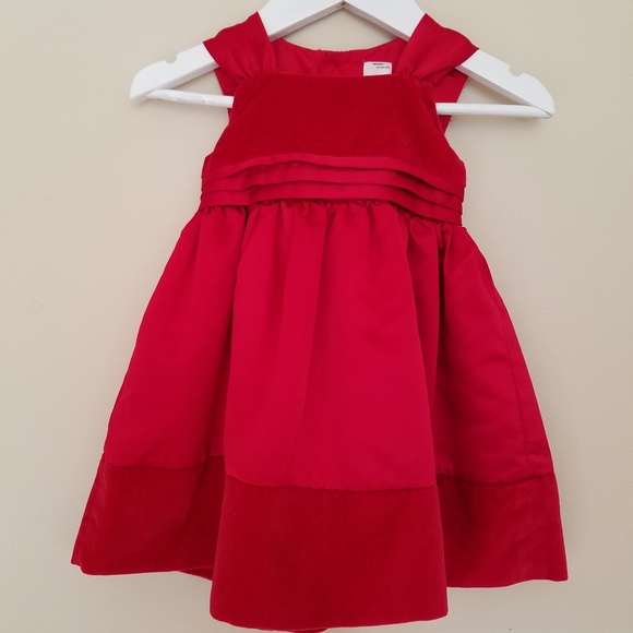 Carters red velvet holiday dress 12 mos - Picture 4 of 4